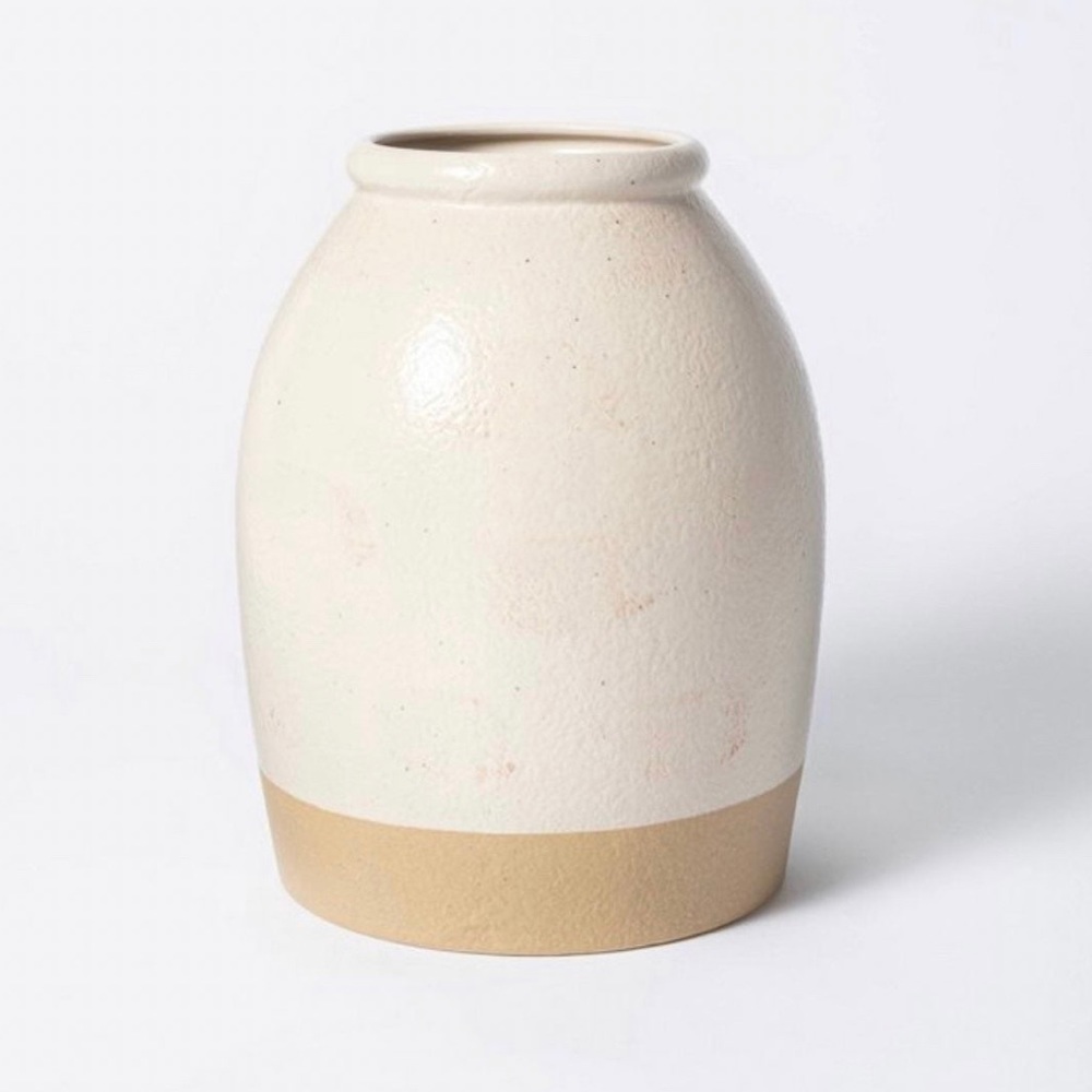 Studio McGee 11"x8" Crock Stoneware Decorative Vase